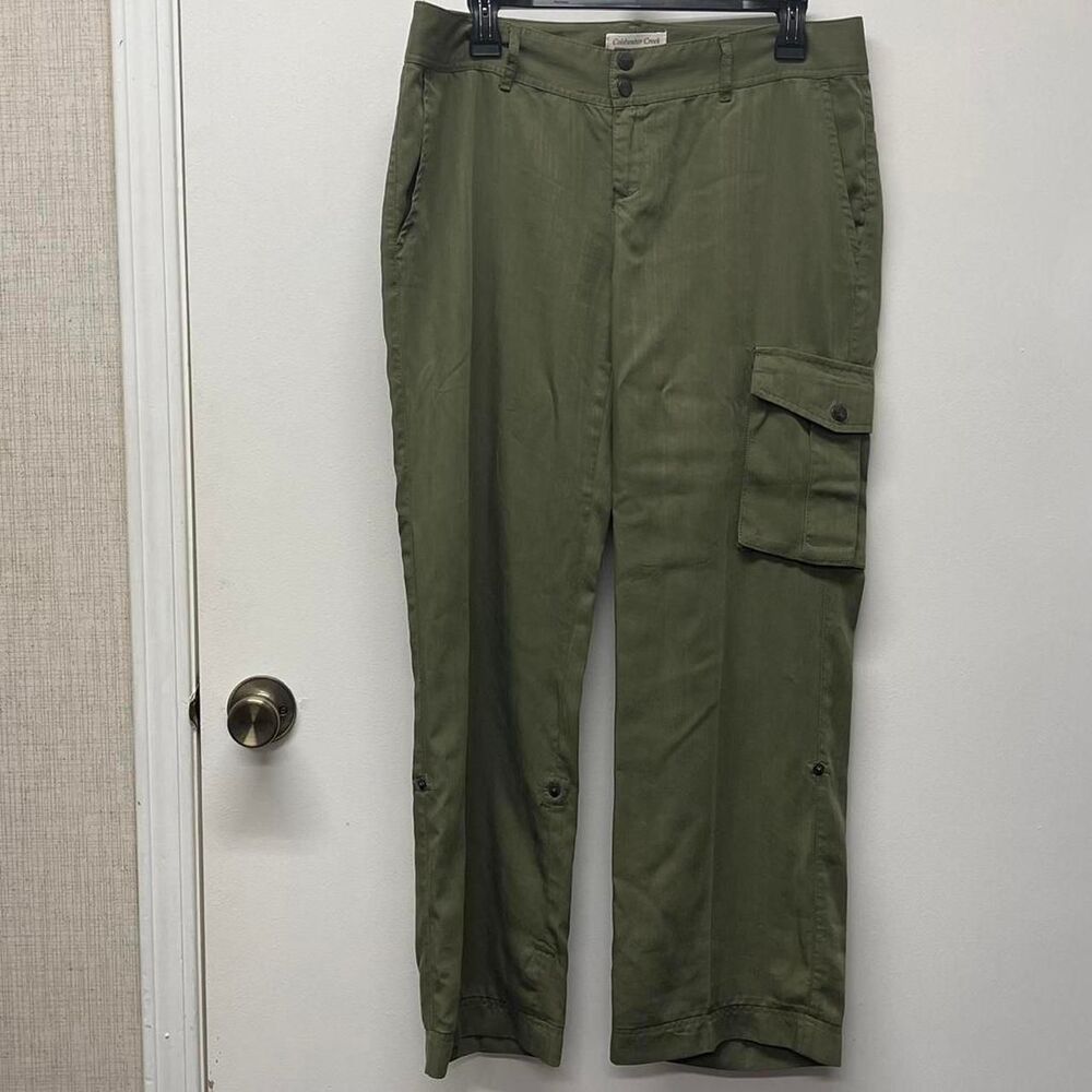 Coldwater Creek Women's Size 10 Petite Olive Green Cargo Pants